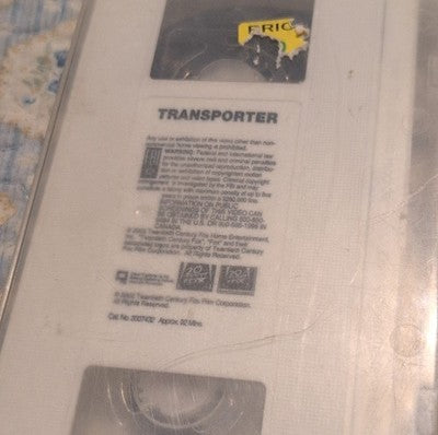 20th Century Fox Home Entertainment Transporter VHS with Rare white cover 2002 - Image 1