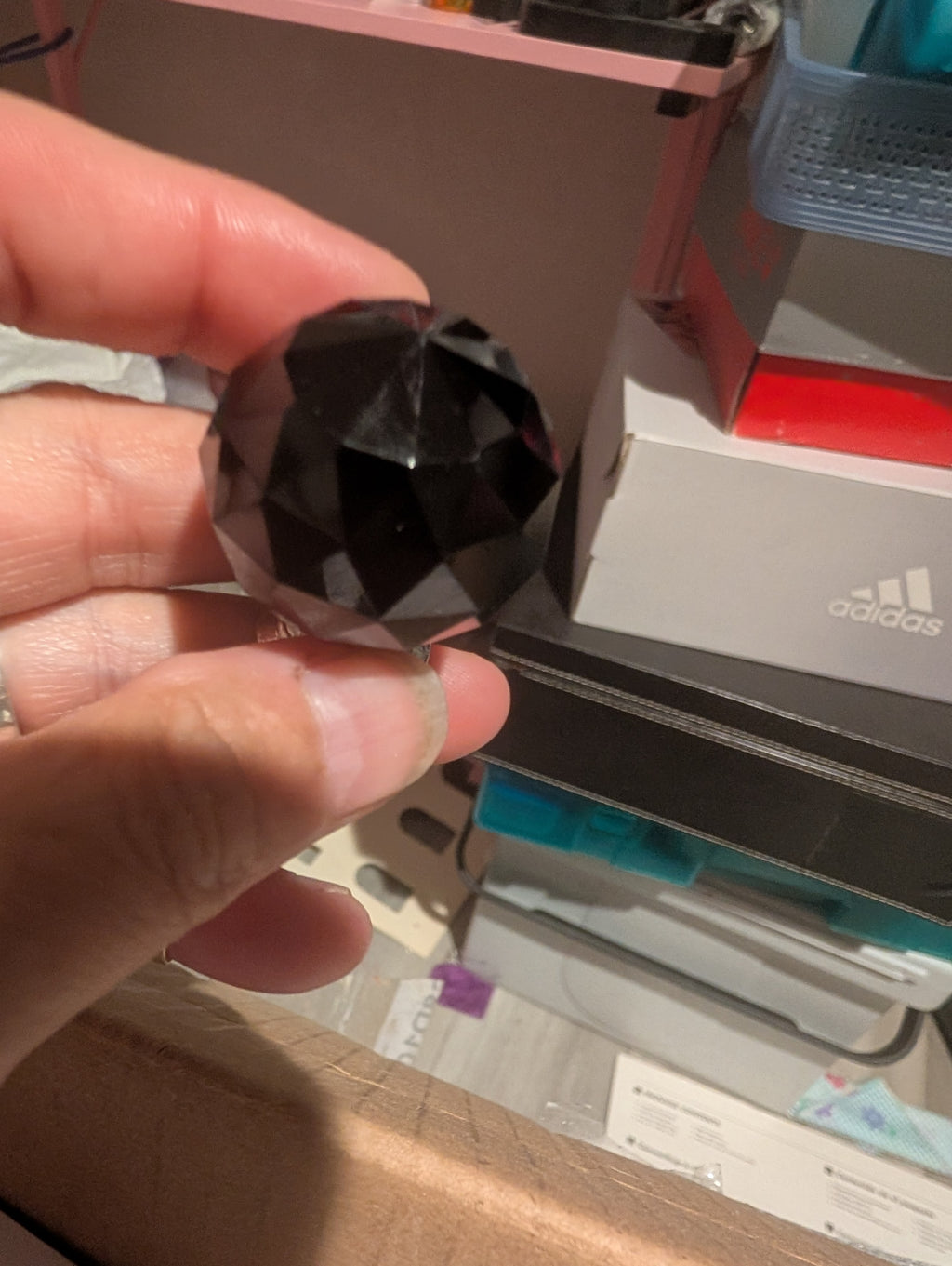 Set of 6 Black crystal drawer knobs with scews - Image 4