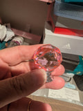 Set of 6 pink crystal drawer knobs with scews - Image 1