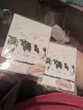 2 packs of cow note cards 8 per pack - Image 1