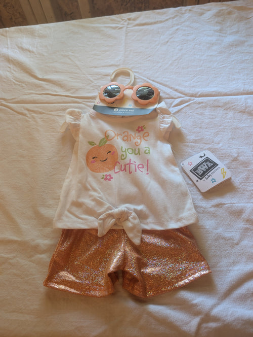Cute baby out fit with aunglass s - Image 1
