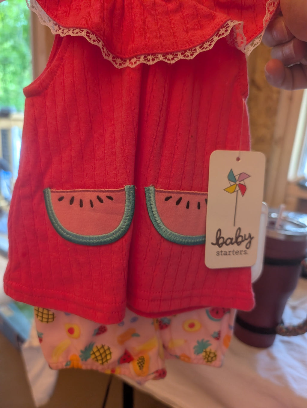Cute baby outfit with watermelons - Image 1