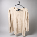 Denim & Co. Women's Beige Long Sleeve Top Size 1X - Image 1