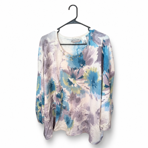 Alfred Dunner Floral Print Top 3X - Image 1