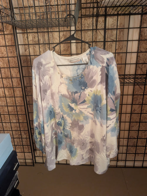 Alfred Dunner Floral Print Top 3X - Image 2