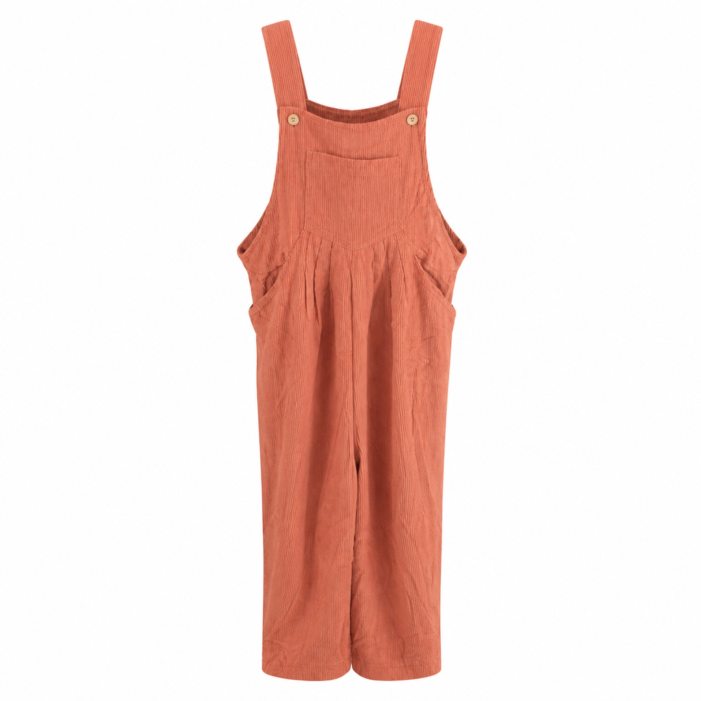 Women's Corduroy Overalls with Pockets - Image 1