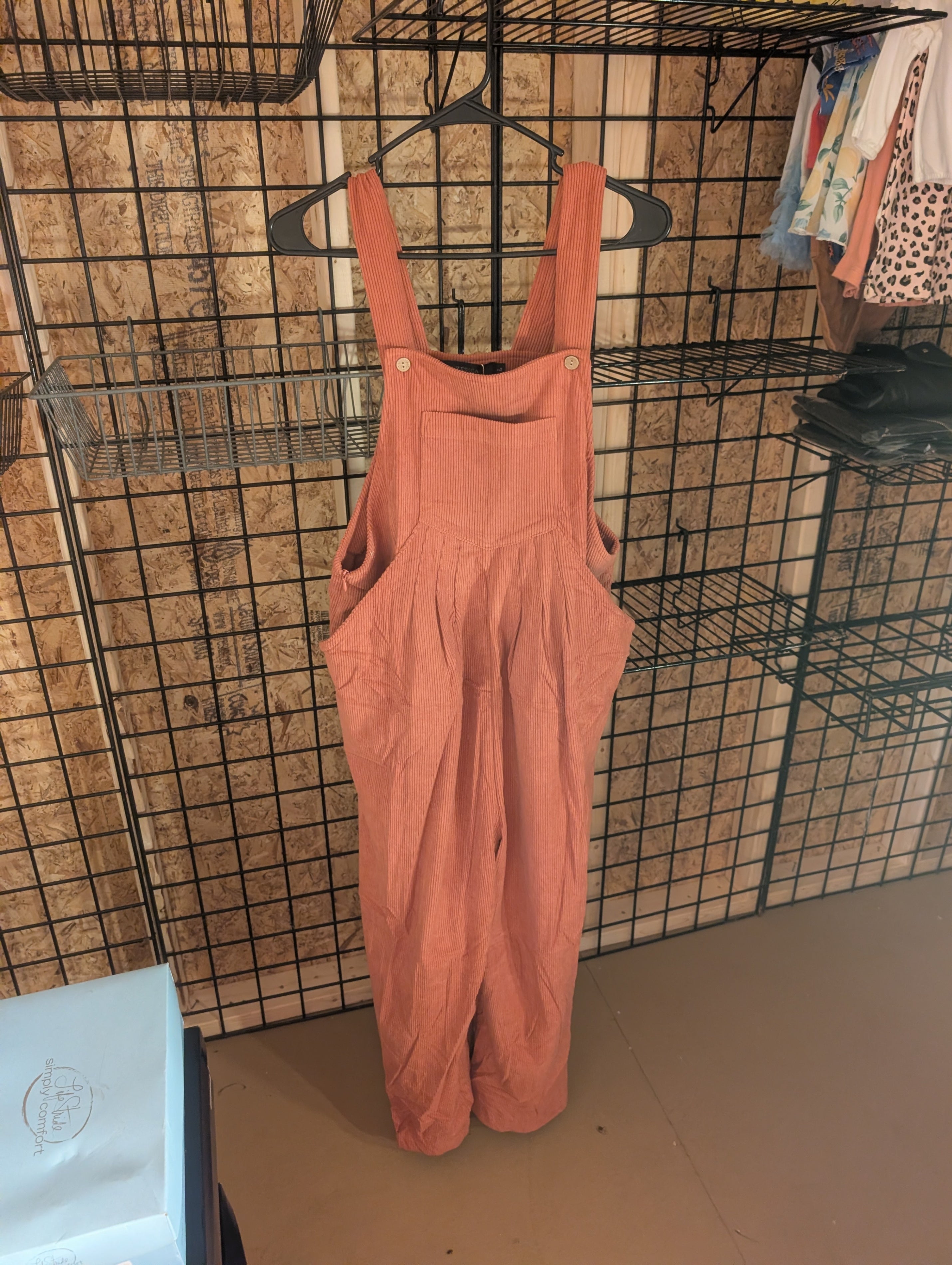 Women's Corduroy Overalls with Pockets - Image 2