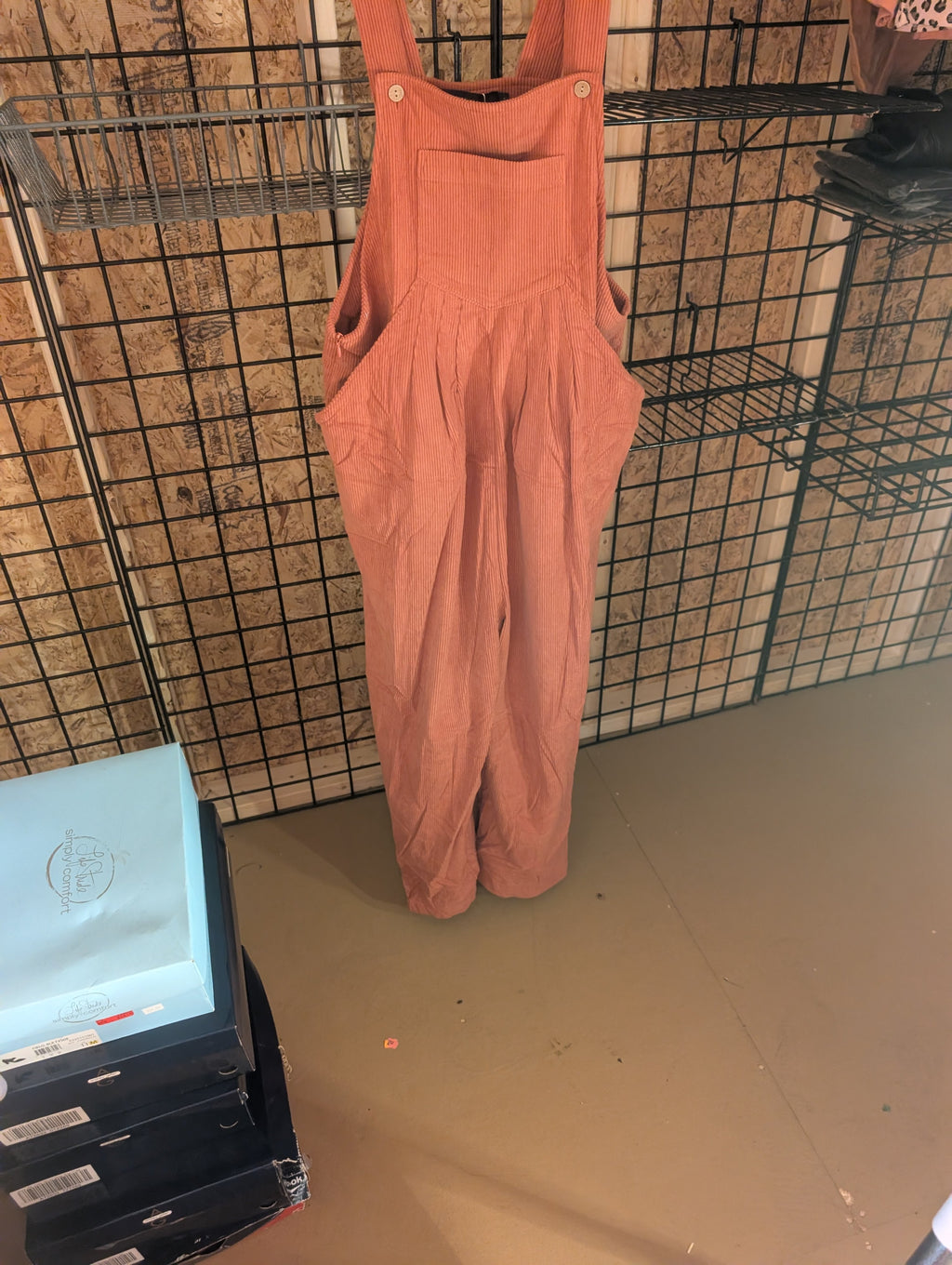 Women's Corduroy Overalls with Pockets - Image 3