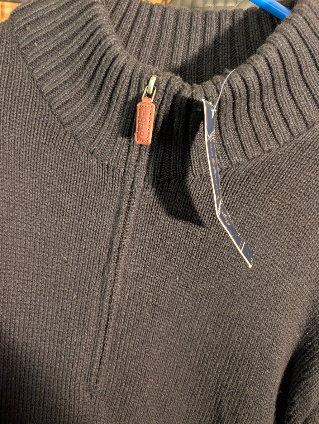 Polo Ralph Lauren Half-Zip Sweater Black Size M - Image 3