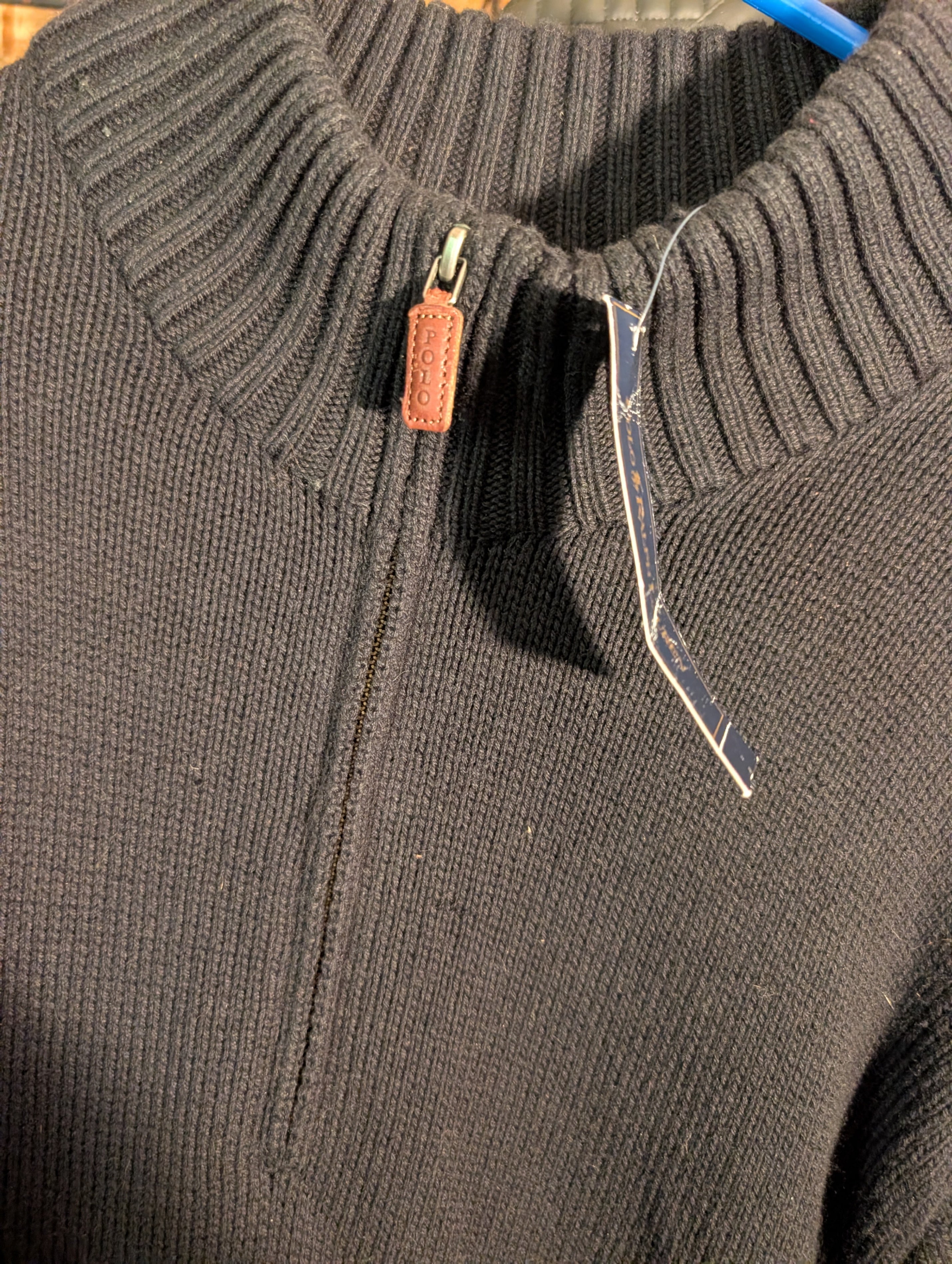 Polo Ralph Lauren Half-Zip Sweater Black Size M - Image 3