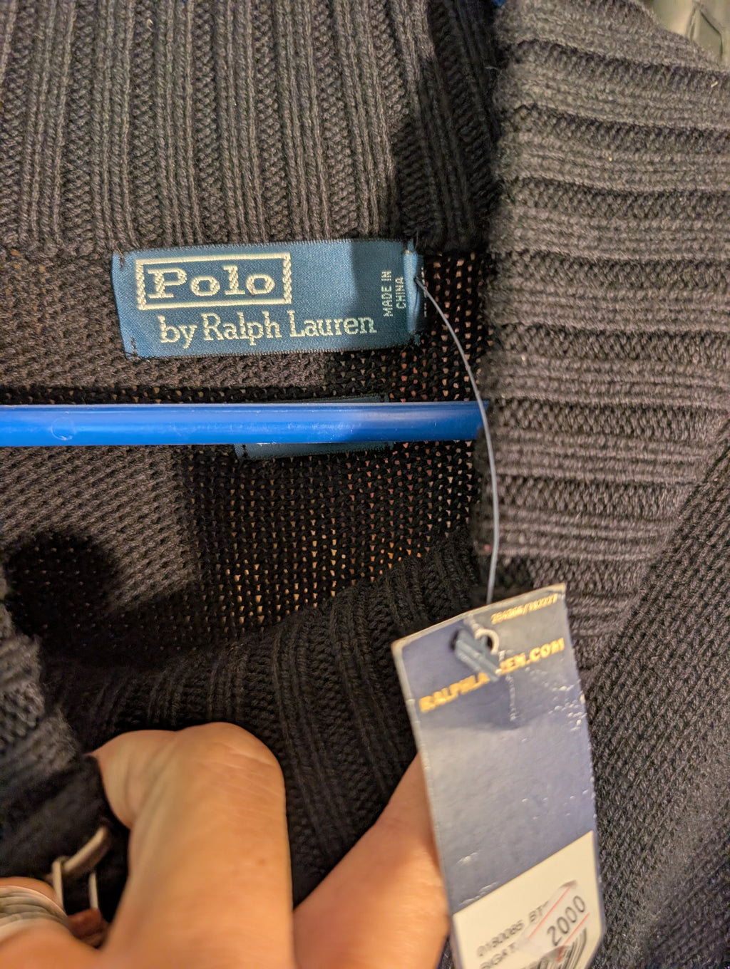 Polo Ralph Lauren Half-Zip Sweater Black Size M - Image 4