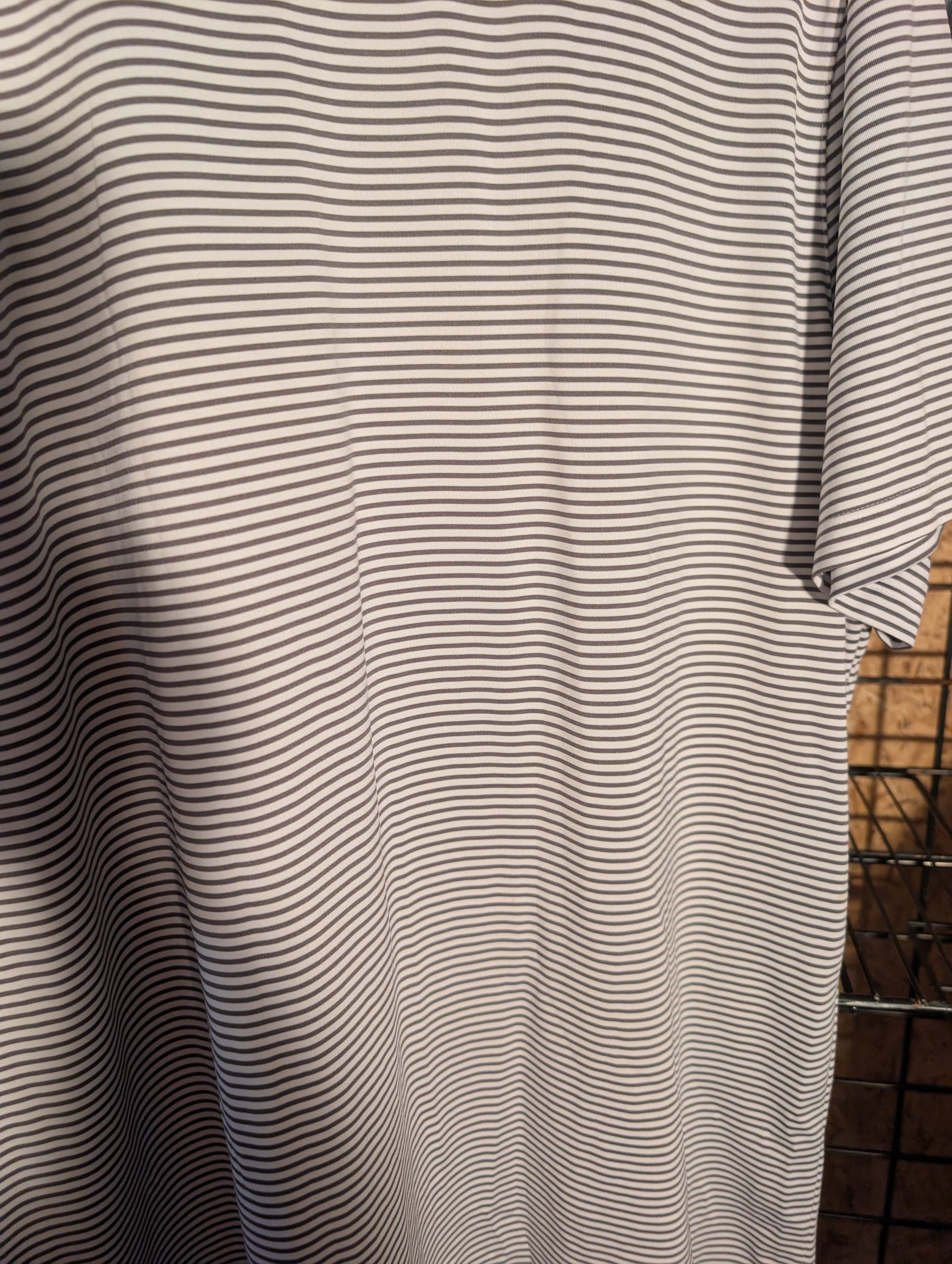 Nike Golf Dri-Fit Striped Polo Shirt Size L - Image 4