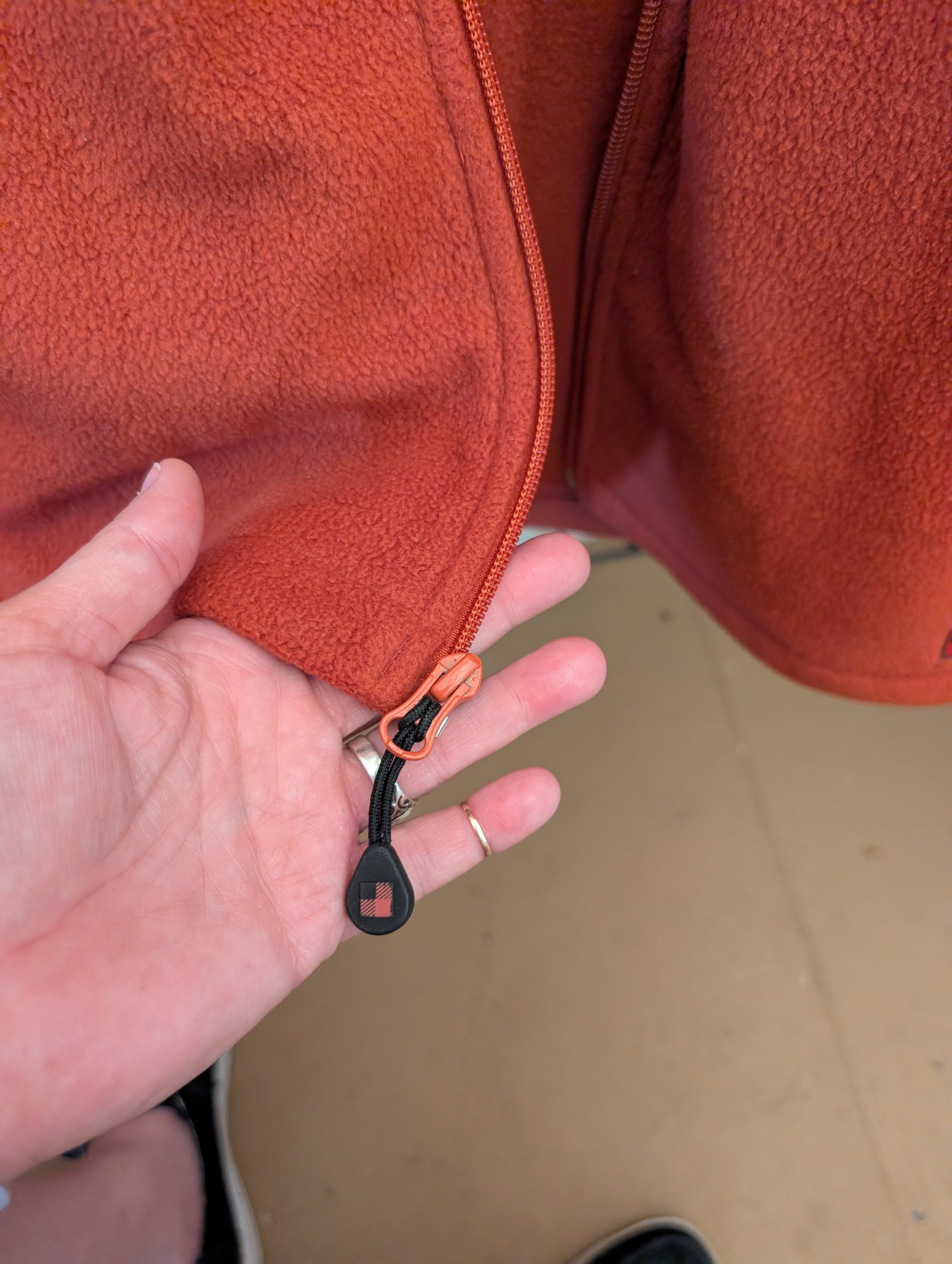 Woolrich Men's Fleece Vest Orange Size M - Image 5