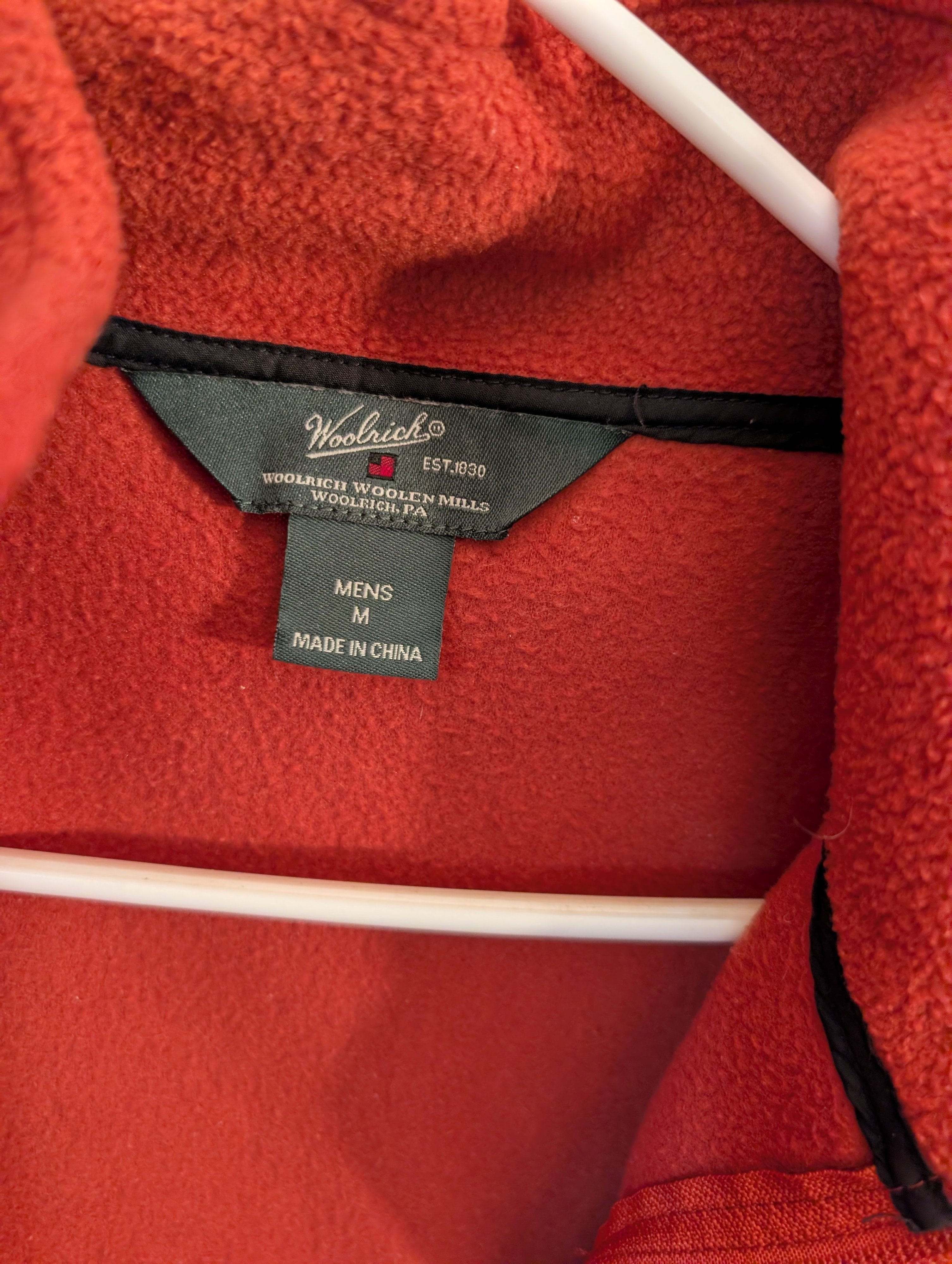 Woolrich Men's Fleece Vest Orange Size M - Image 4