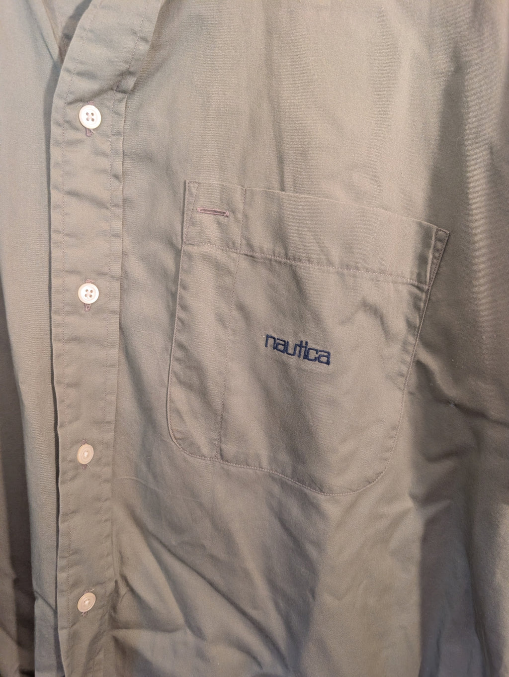 Nautica Men's Short Sleeve Button-Up Shirt Size L - Image 2
