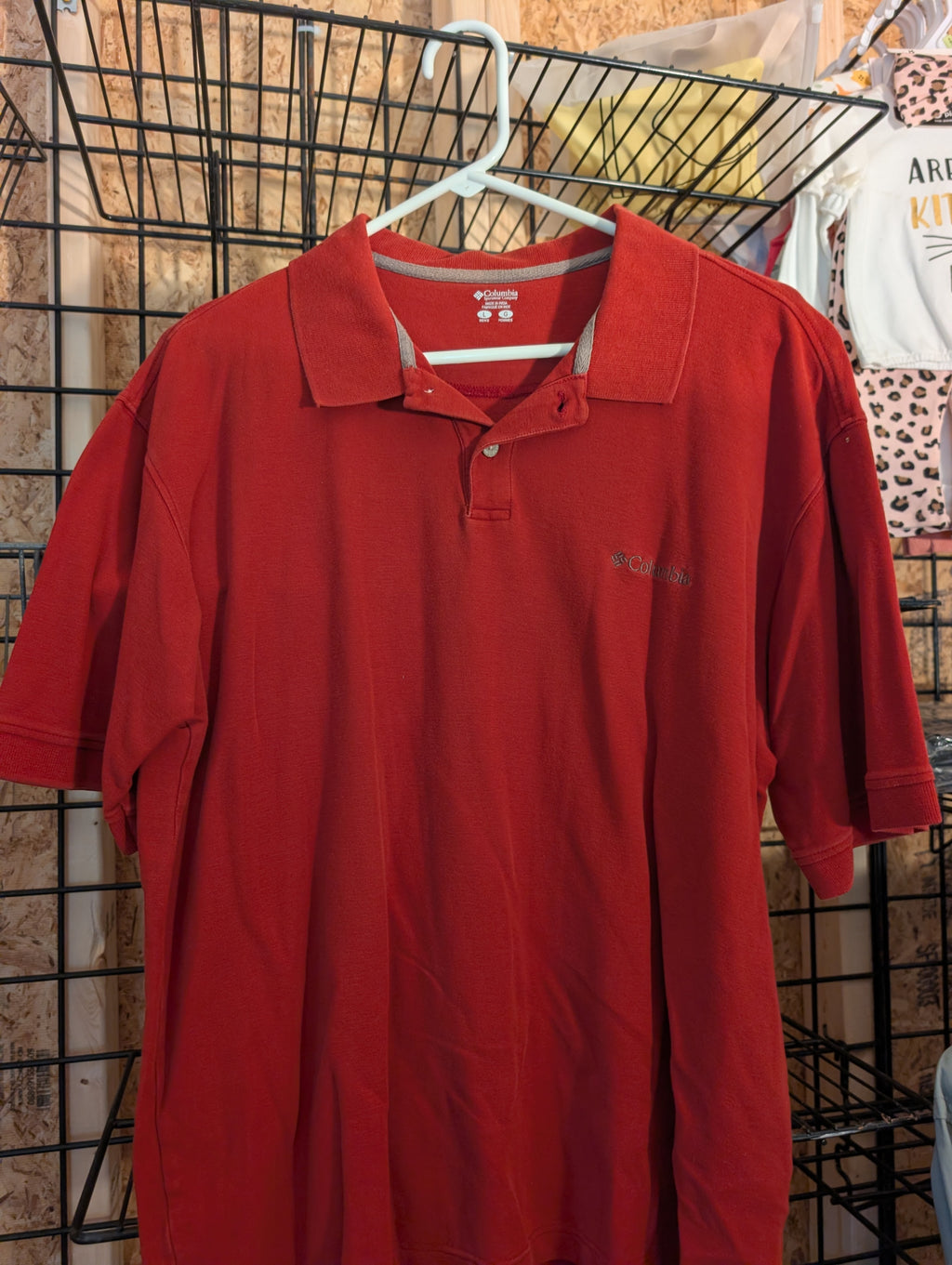 Columbia Men's Red Polo Shirt Size Large - Image 1