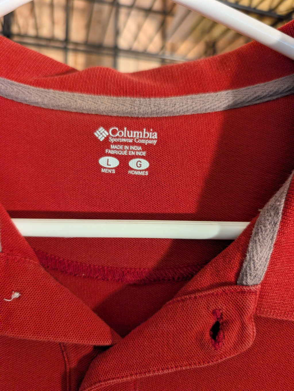 Columbia Men's Red Polo Shirt Size Large - Image 2