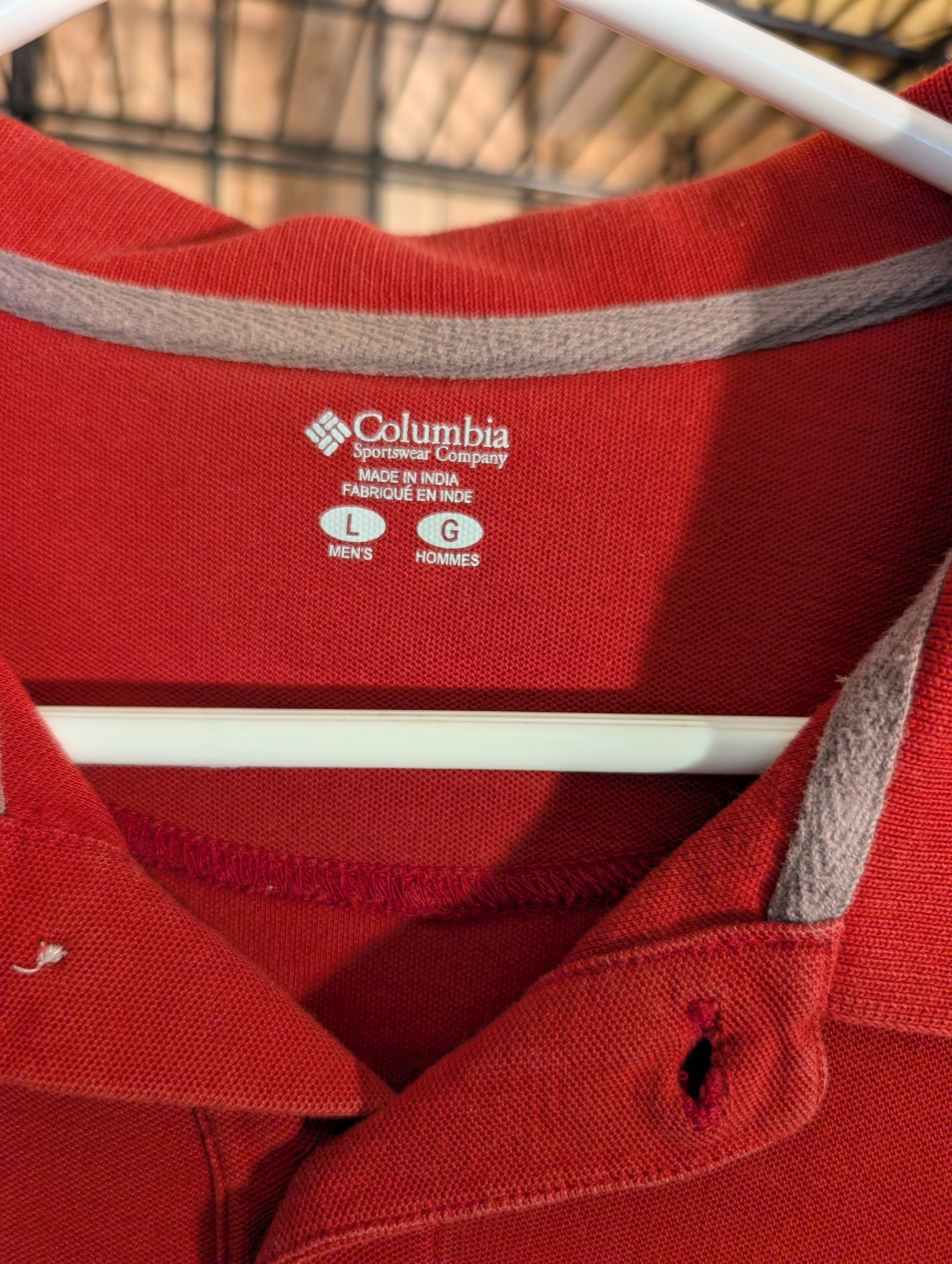Columbia Men's Red Polo Shirt Size Large - Image 2