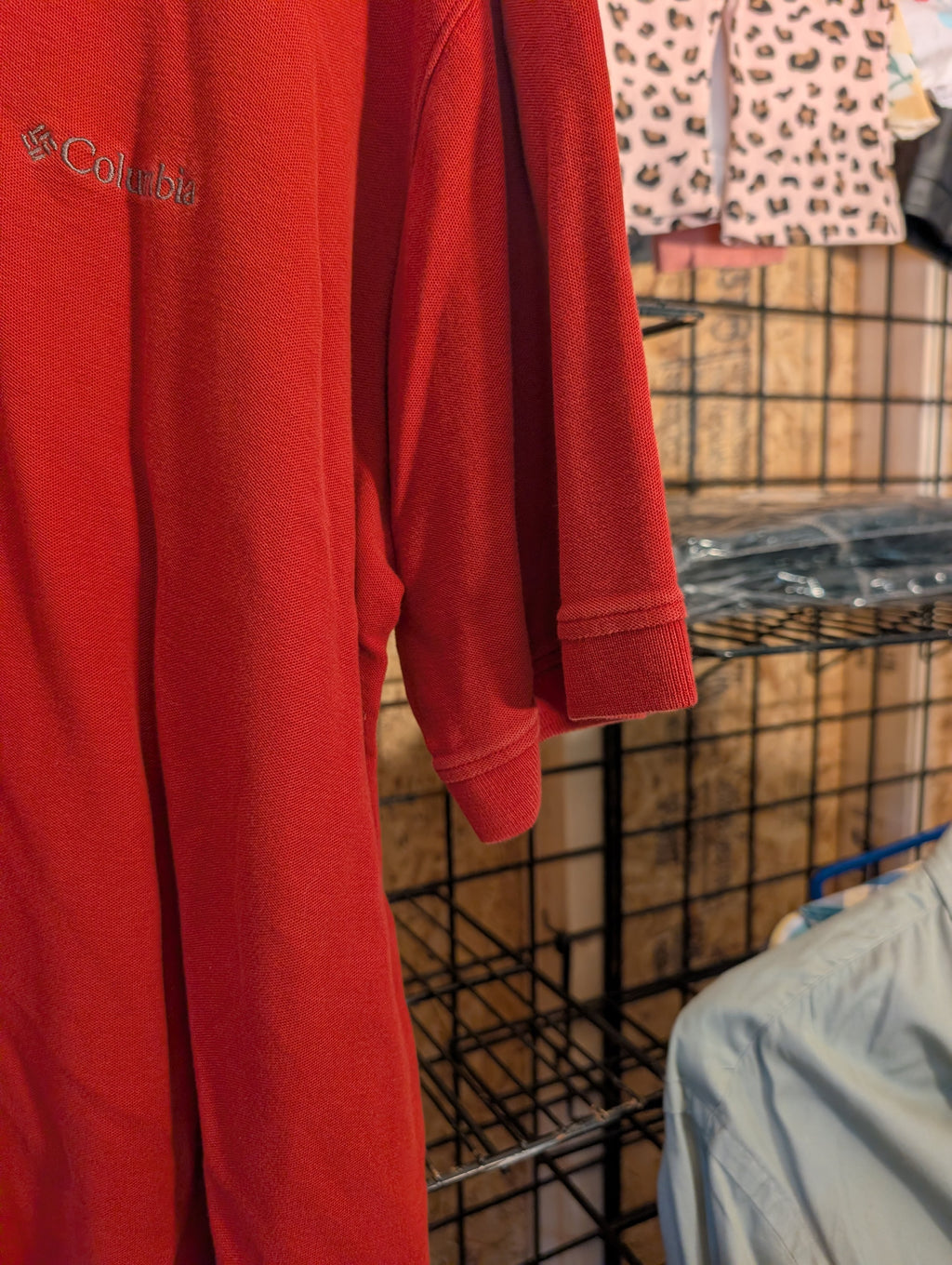 Columbia Men's Red Polo Shirt Size Large - Image 3