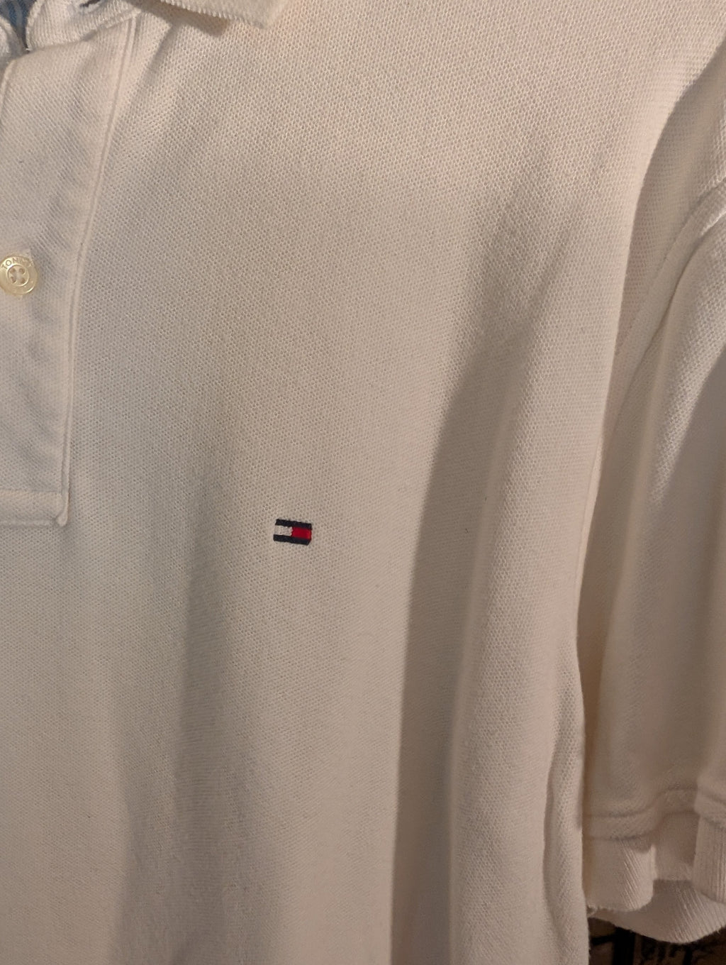 Tommy Hilfiger Men's Polo Shirt White Size M - Image 3