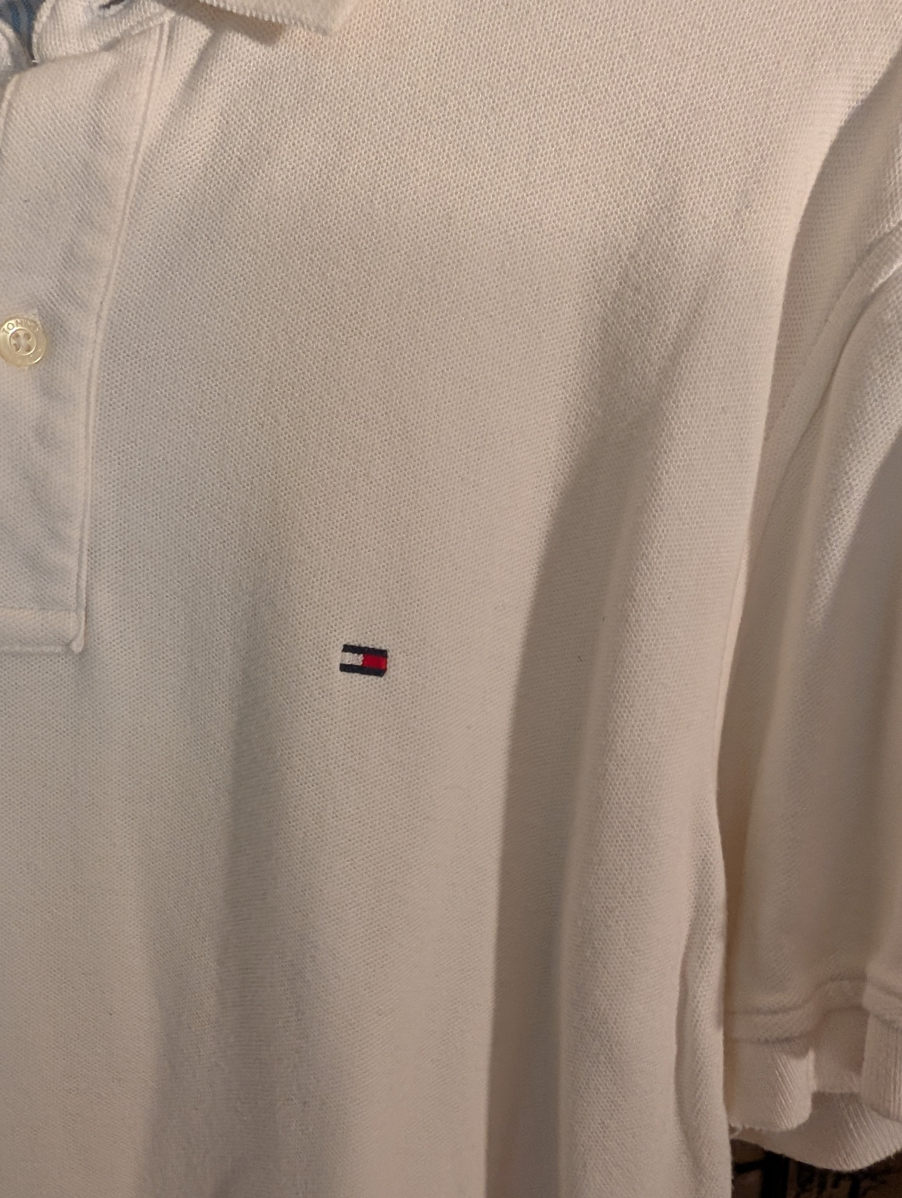 Tommy Hilfiger Men's Polo Shirt White Size M - Image 3