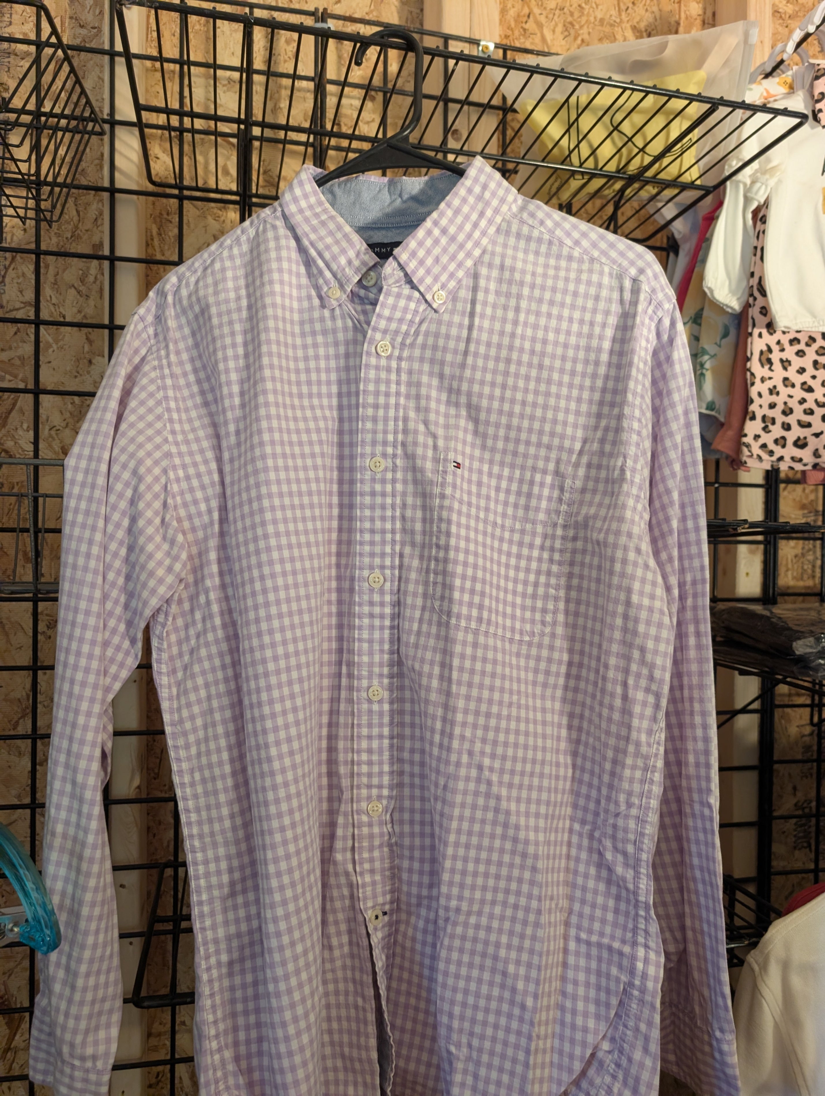 Tommy Hilfiger Classic Fit Gingham Shirt Medium - Image 1