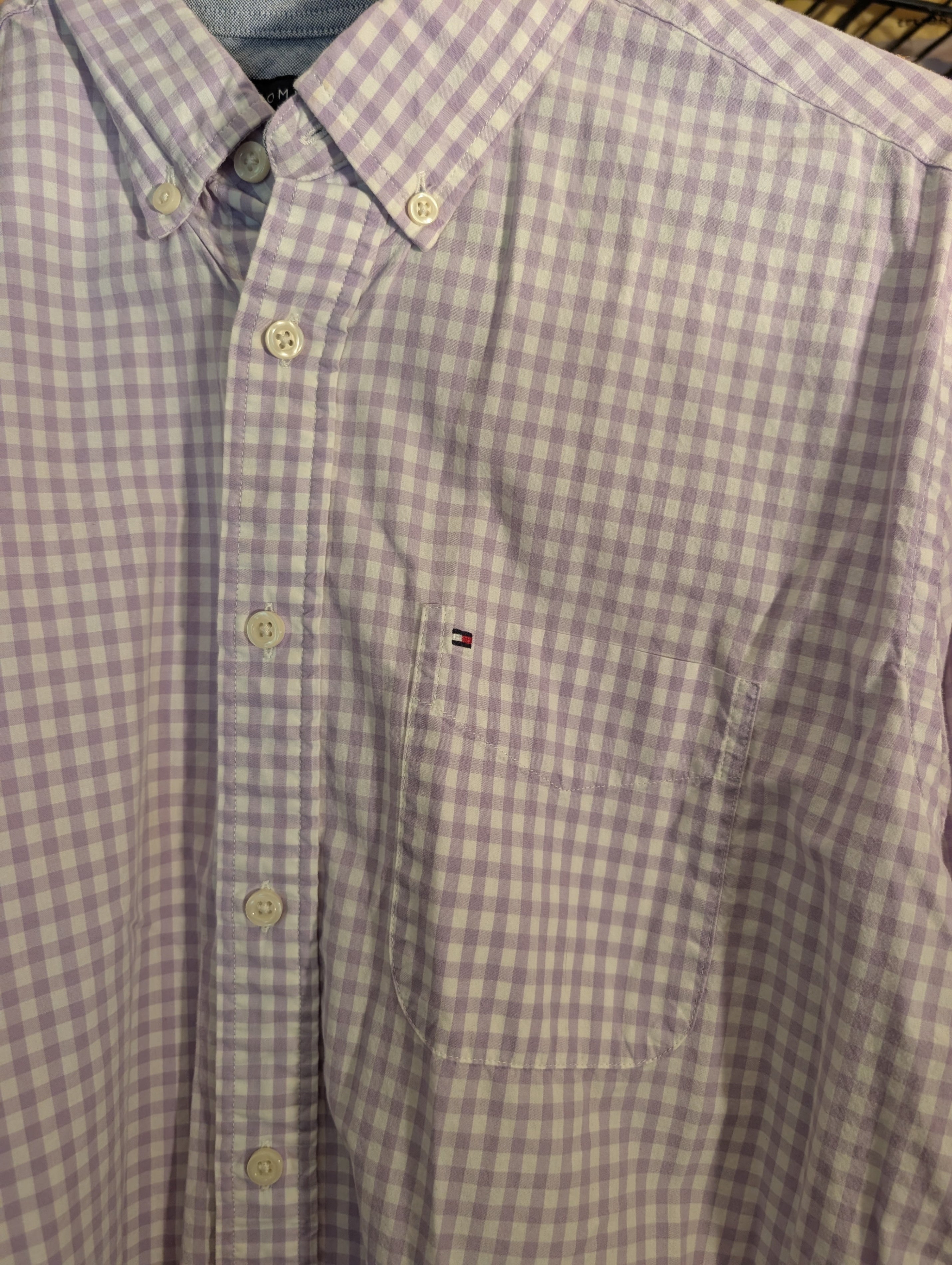 Tommy Hilfiger Classic Fit Gingham Shirt Medium - Image 2