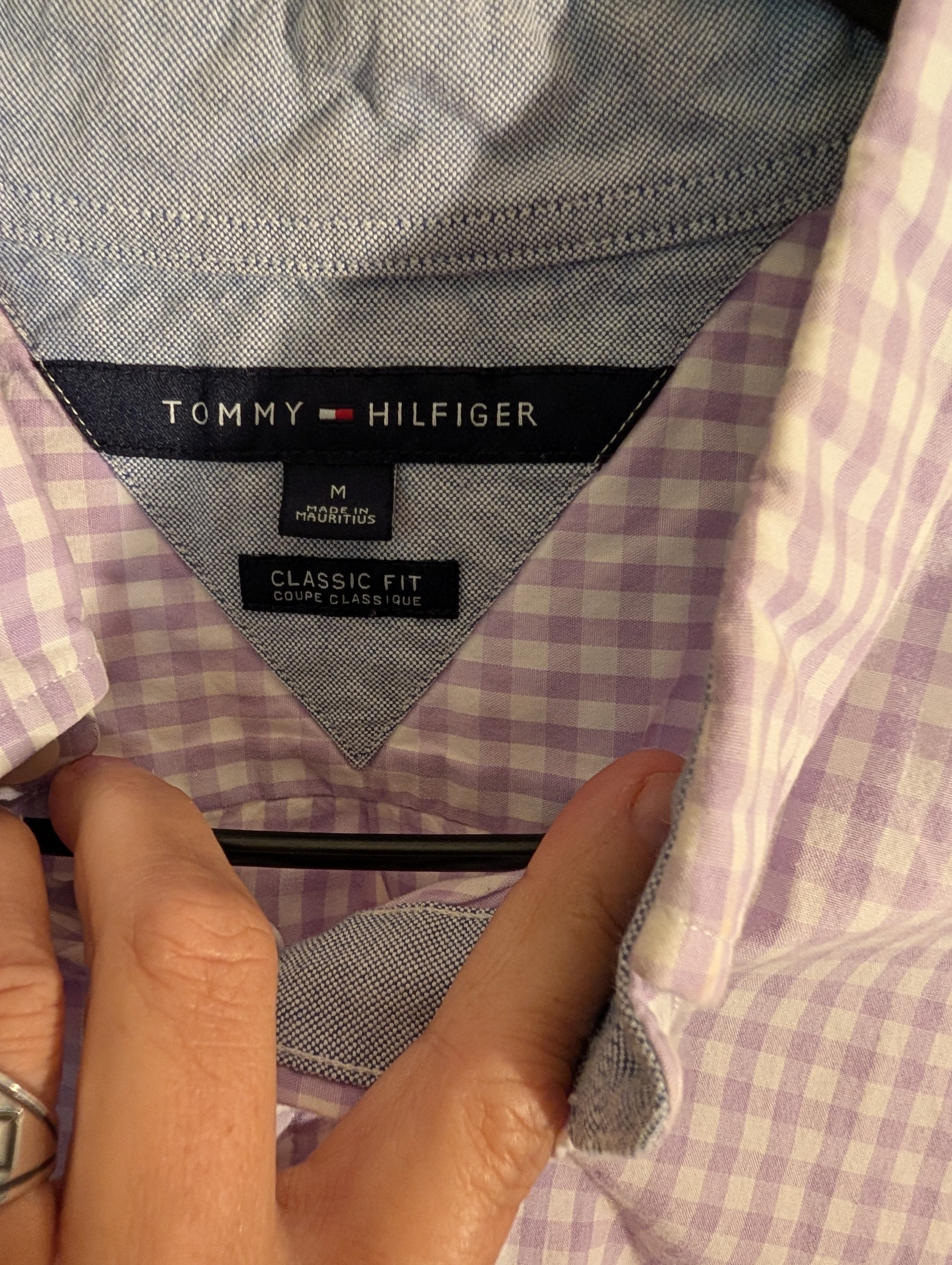 Tommy Hilfiger Classic Fit Gingham Shirt Medium - Image 3