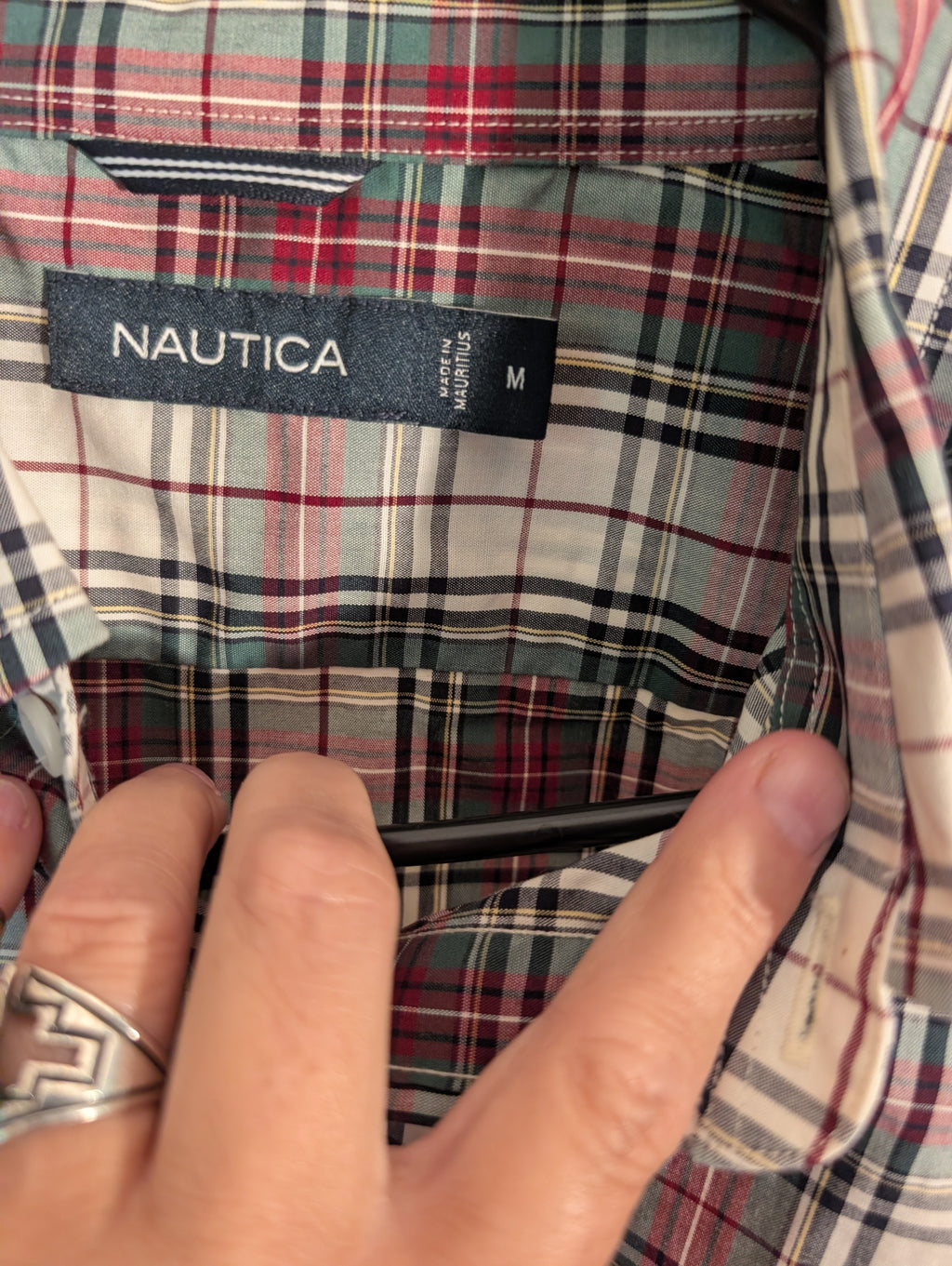 Nautica Men's Plaid Button-Down Shirt Size M - Image 2