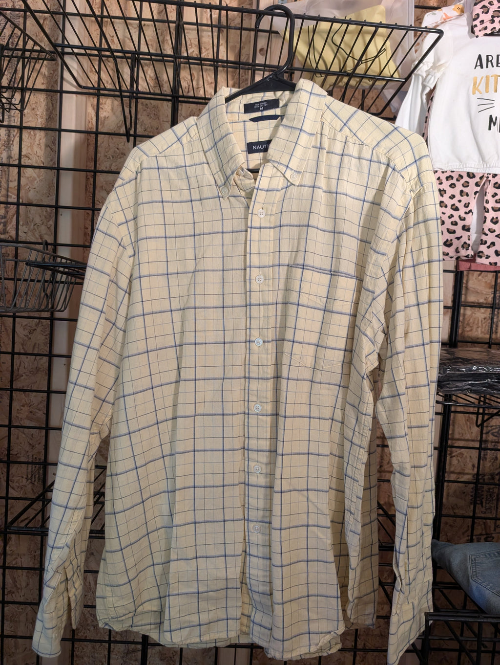 Nautica Men's Medium Plaid Button-Up Shirt - Image 1