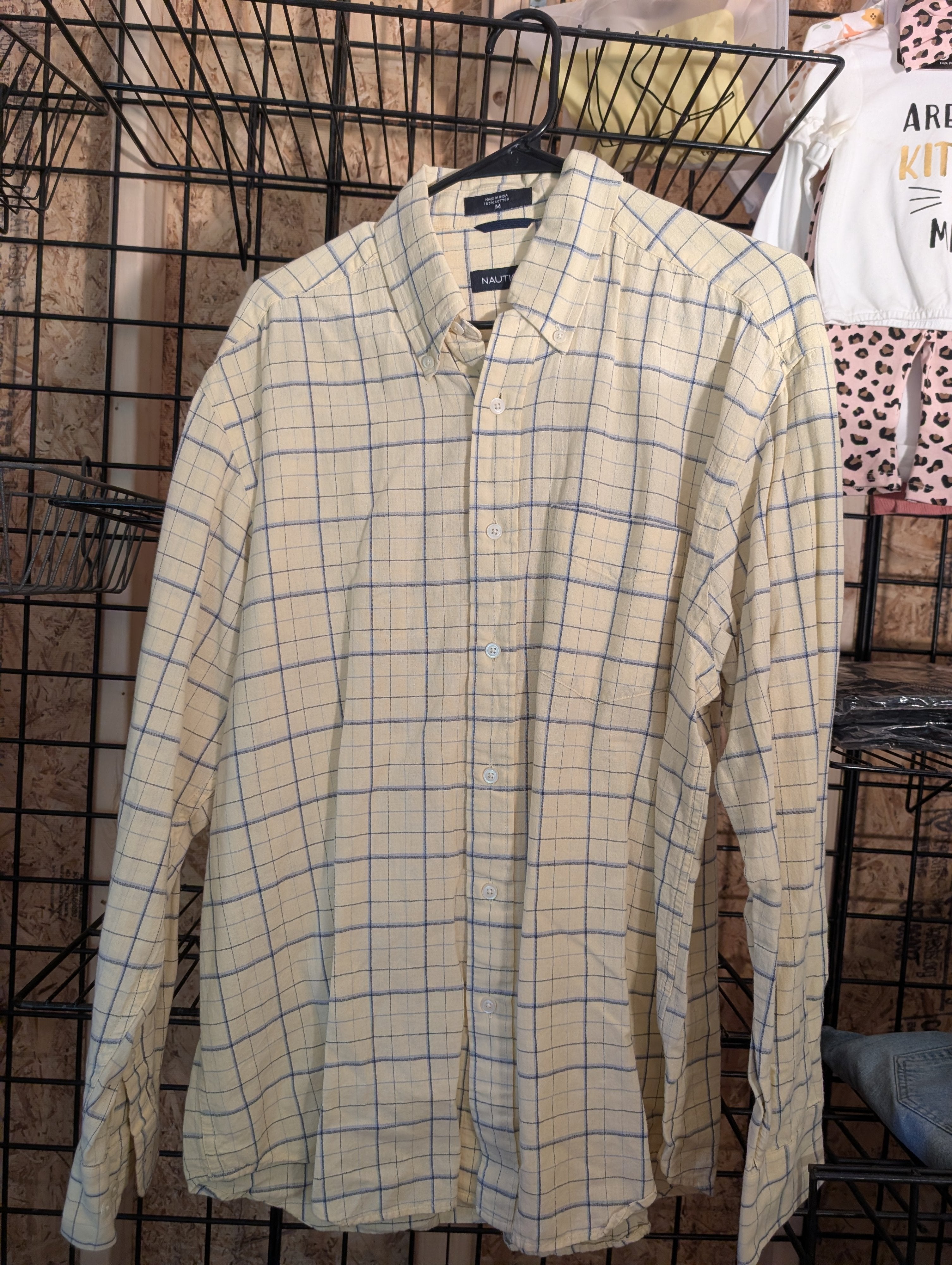 Nautica Men's Medium Plaid Button-Up Shirt - Image 1