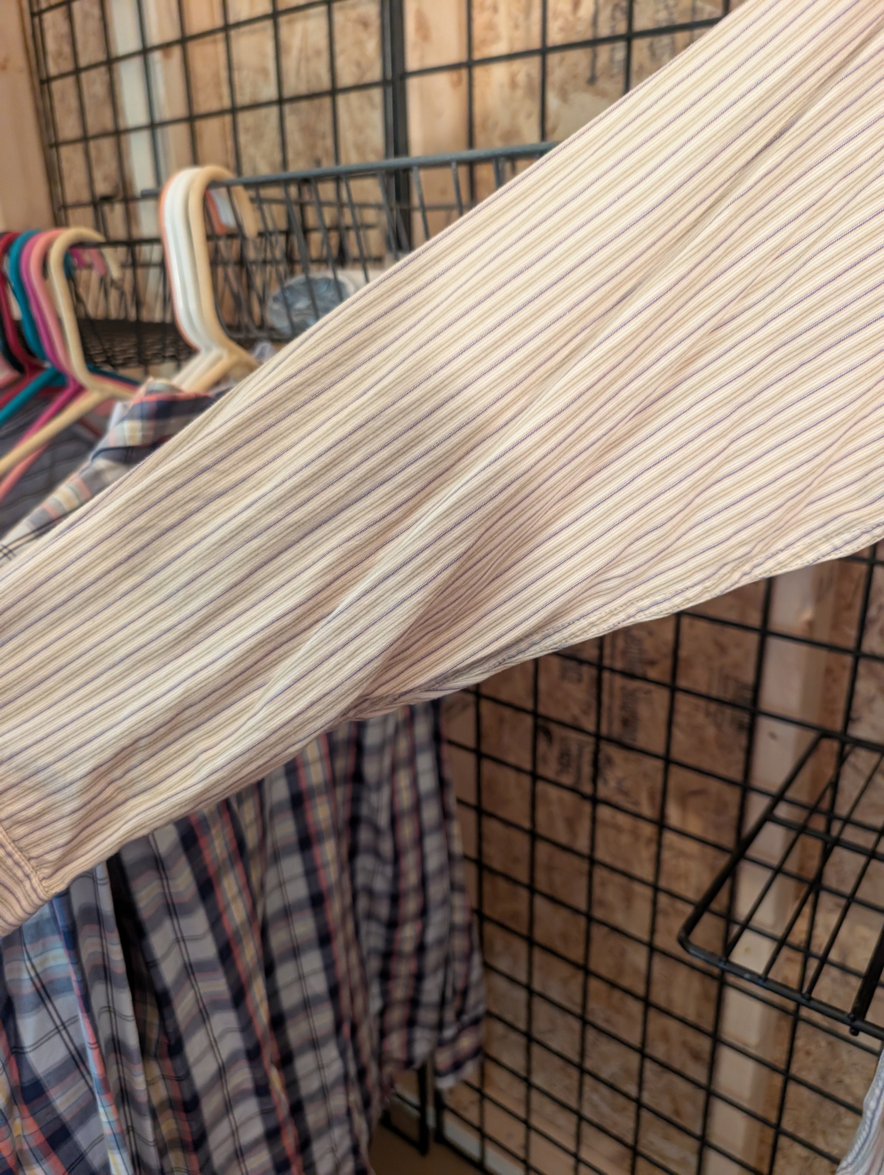 Nautica Jeans Company Striped Button-Up Shirt Medium - Image 3