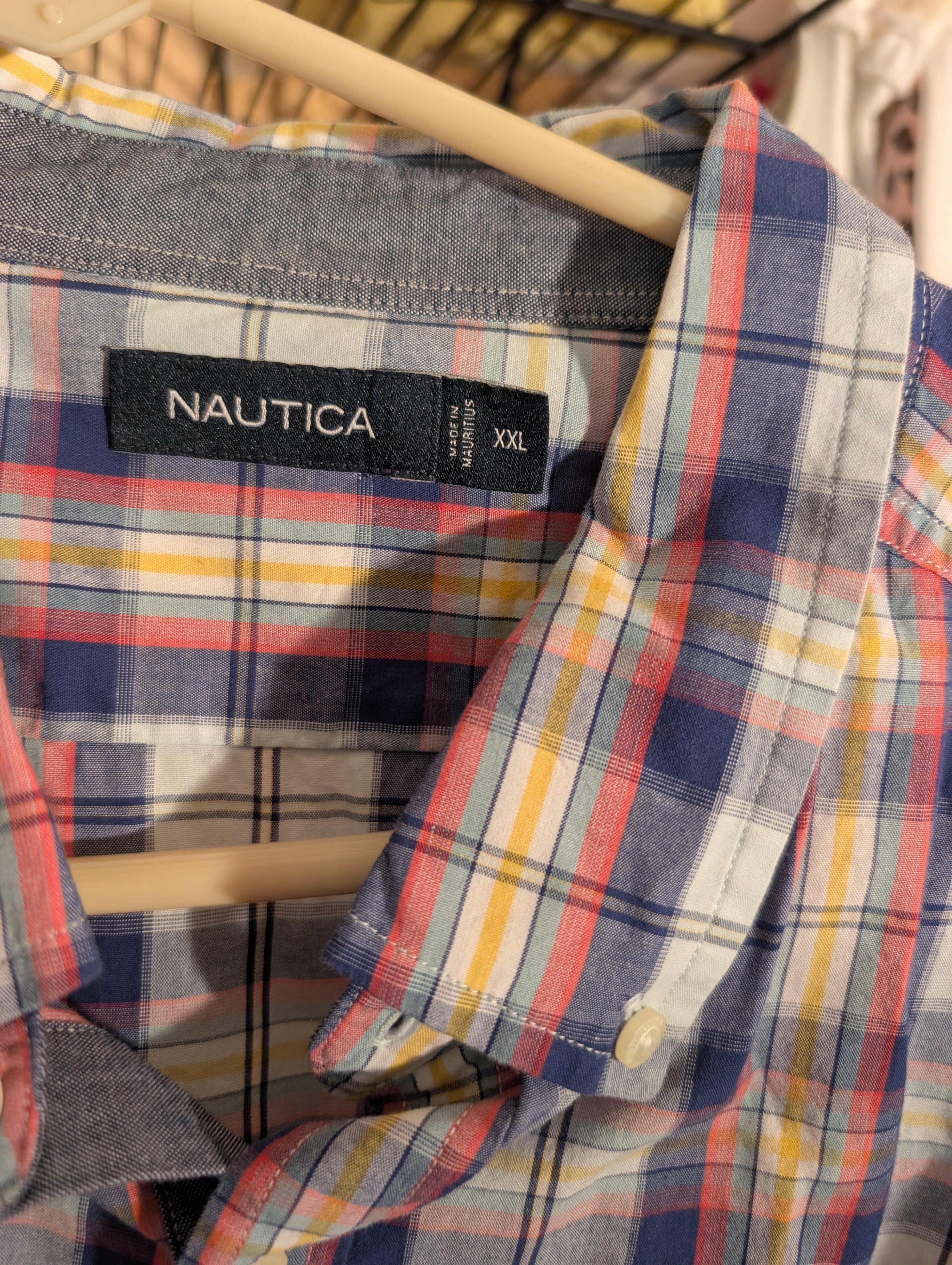 Nautica Men's Plaid Button-Down Shirt XXL - Image 2
