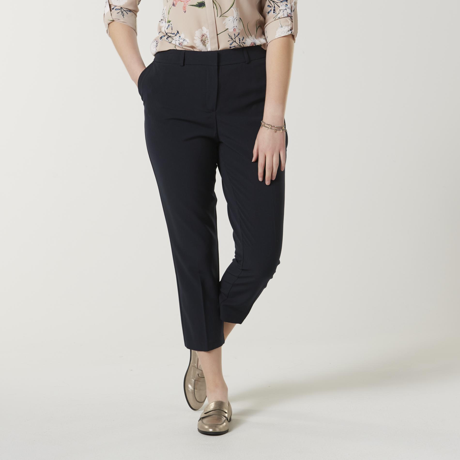 Simply Styled Women's Petites' Straight Fit Dress Pants - Cotton Night - Image 1