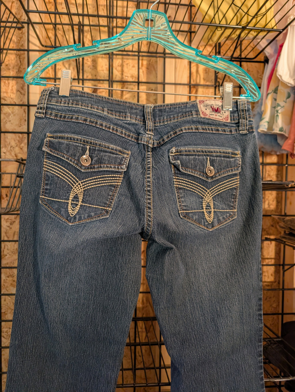 YMI Women's Embellished Jeans with Colorful Patches - Image 3