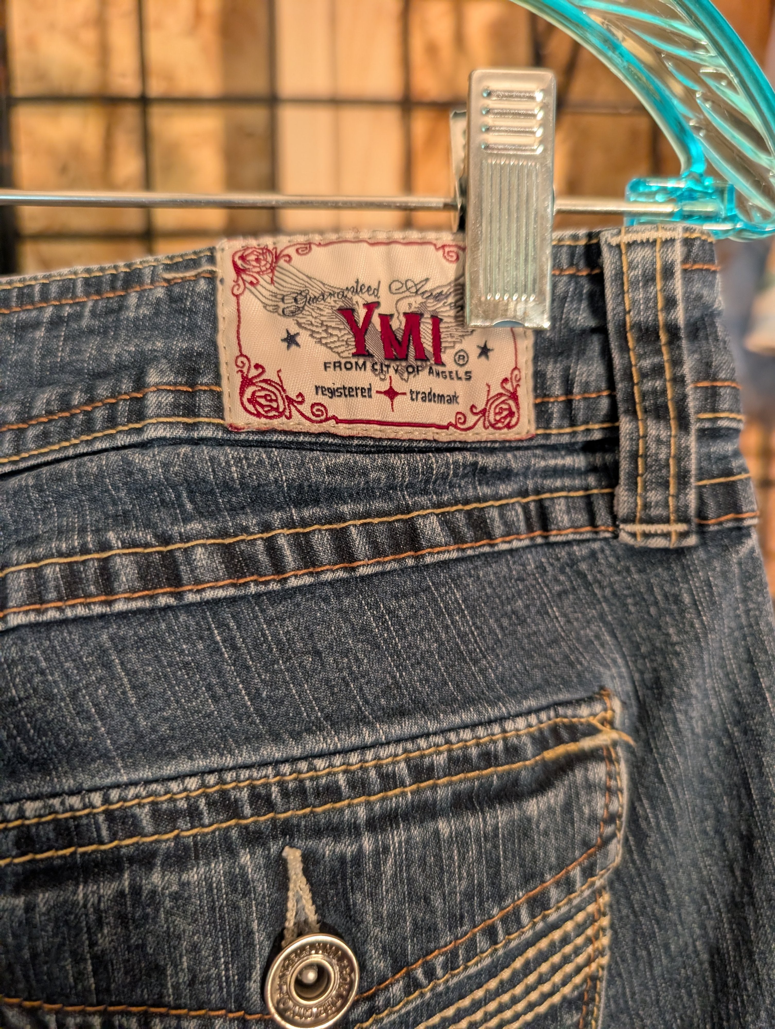 YMI Women's Embellished Jeans with Colorful Patches - Image 4
