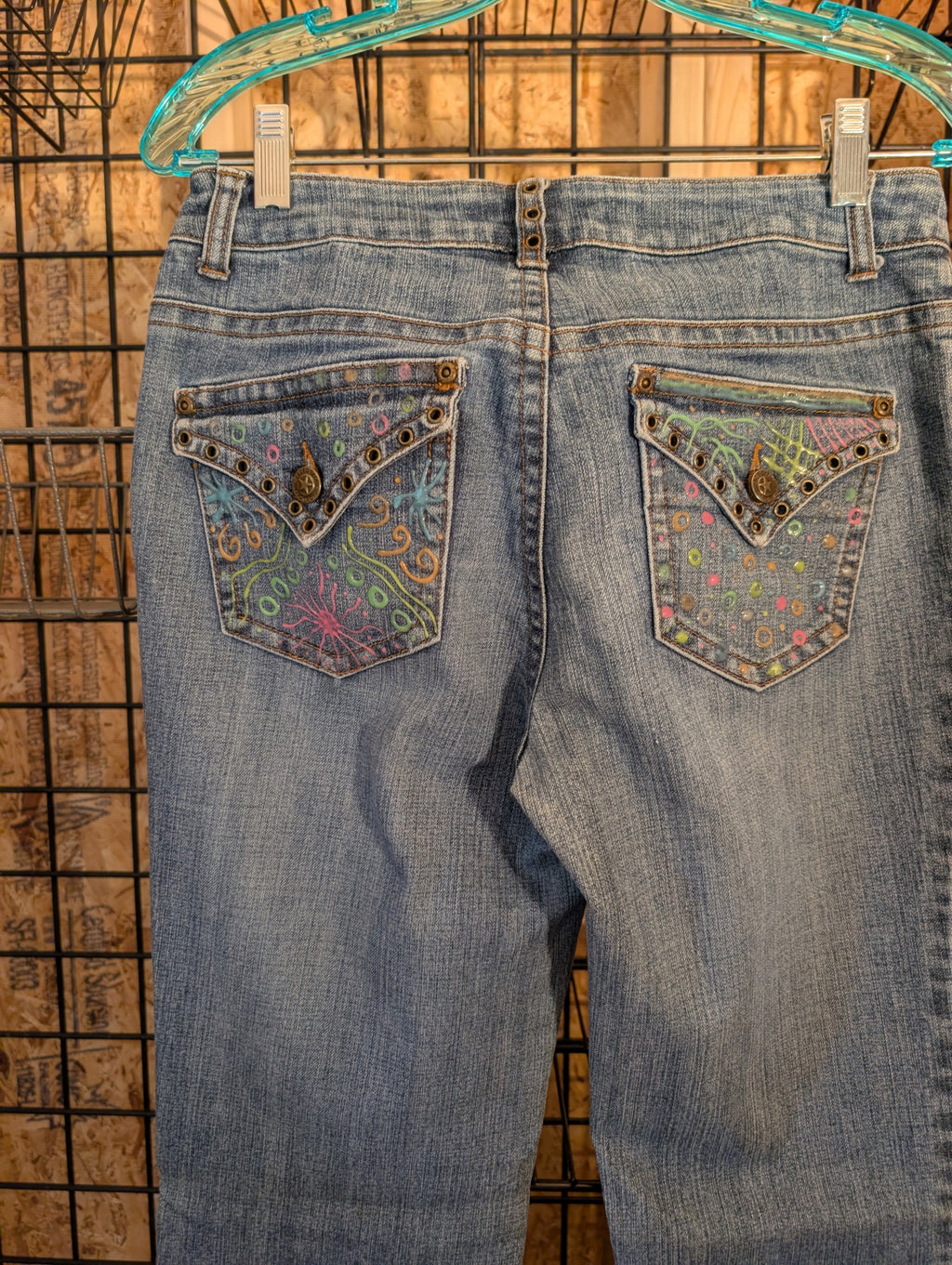 St. John's Bay Bootcut Jeans Size 8 Embroidered Pockets - Image 3