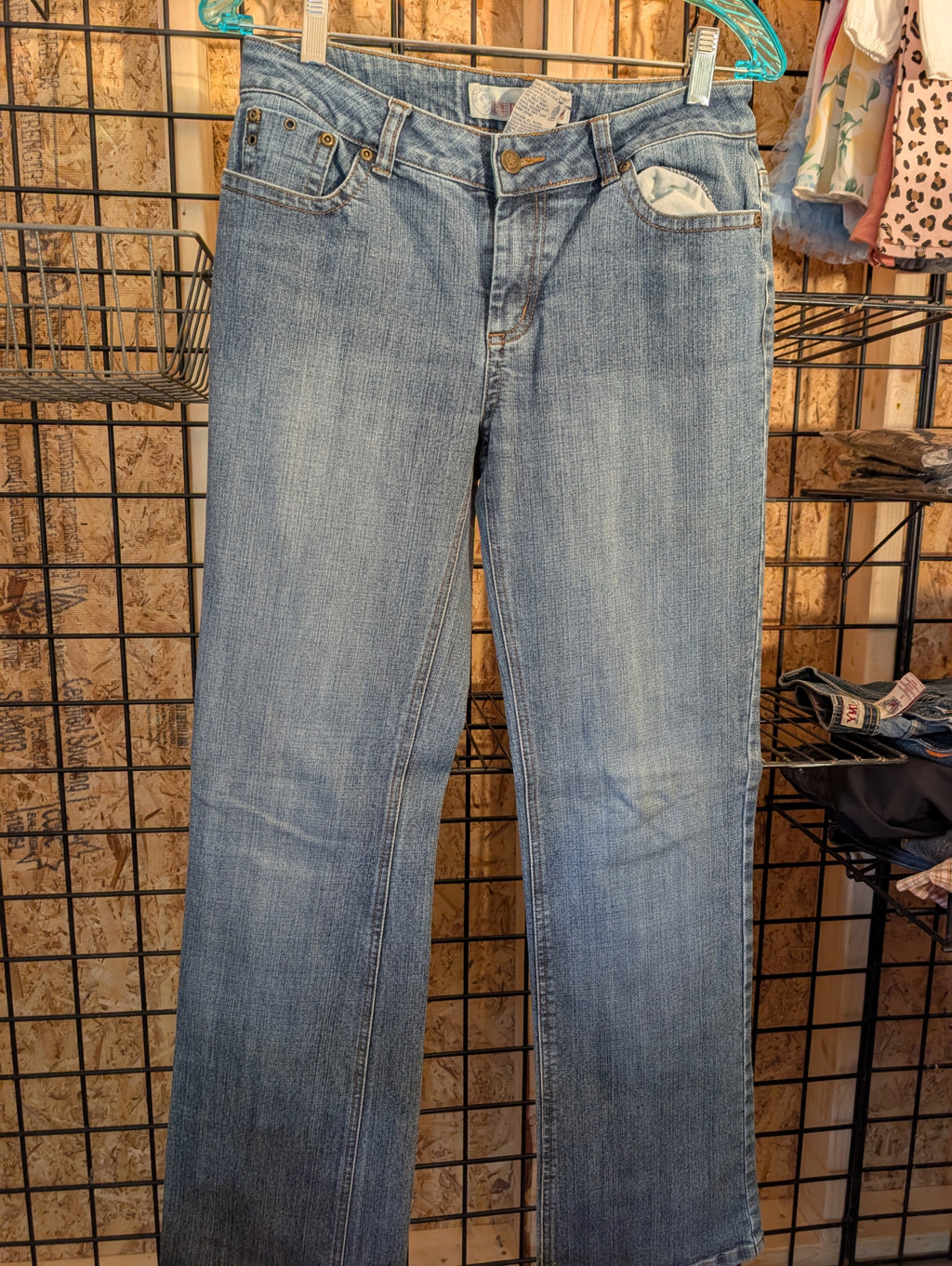 St. John's Bay Bootcut Jeans Size 8 Embroidered Pockets - Image 1