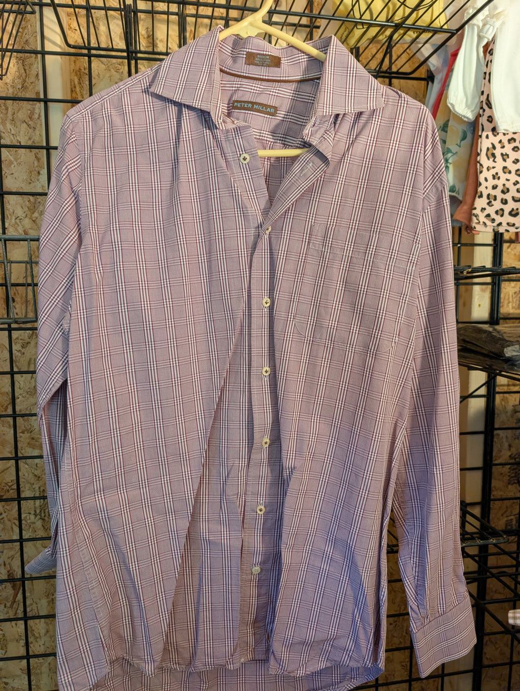 Peter Millar Men's Plaid Cotton Shirt Medium - Image 1
