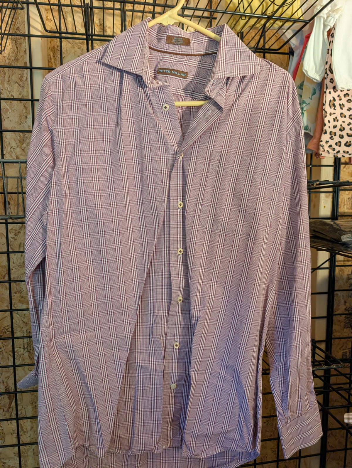 Peter Millar Men's Plaid Cotton Shirt Medium - Image 1