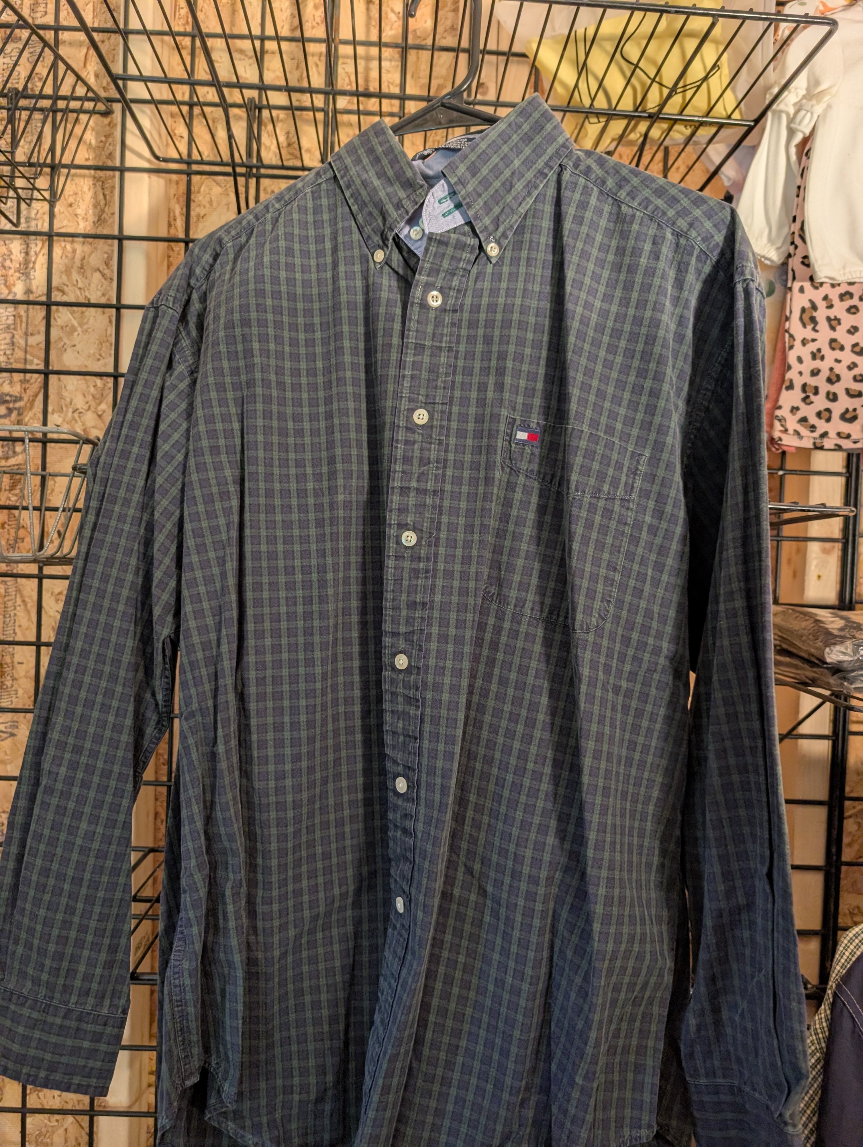 Tommy Hilfiger Men's Plaid Button-Up Shirt Medium - Image 1