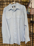 Wrangler L Western Pearl Snap Shirt Light Blue - Image 1