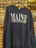 Gildan Heavy Blend Maine Sweatshirt Navy - Image 1