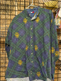 Tommy Hilfiger Plaid Button-Up Shirt with Crest Design - Image 1