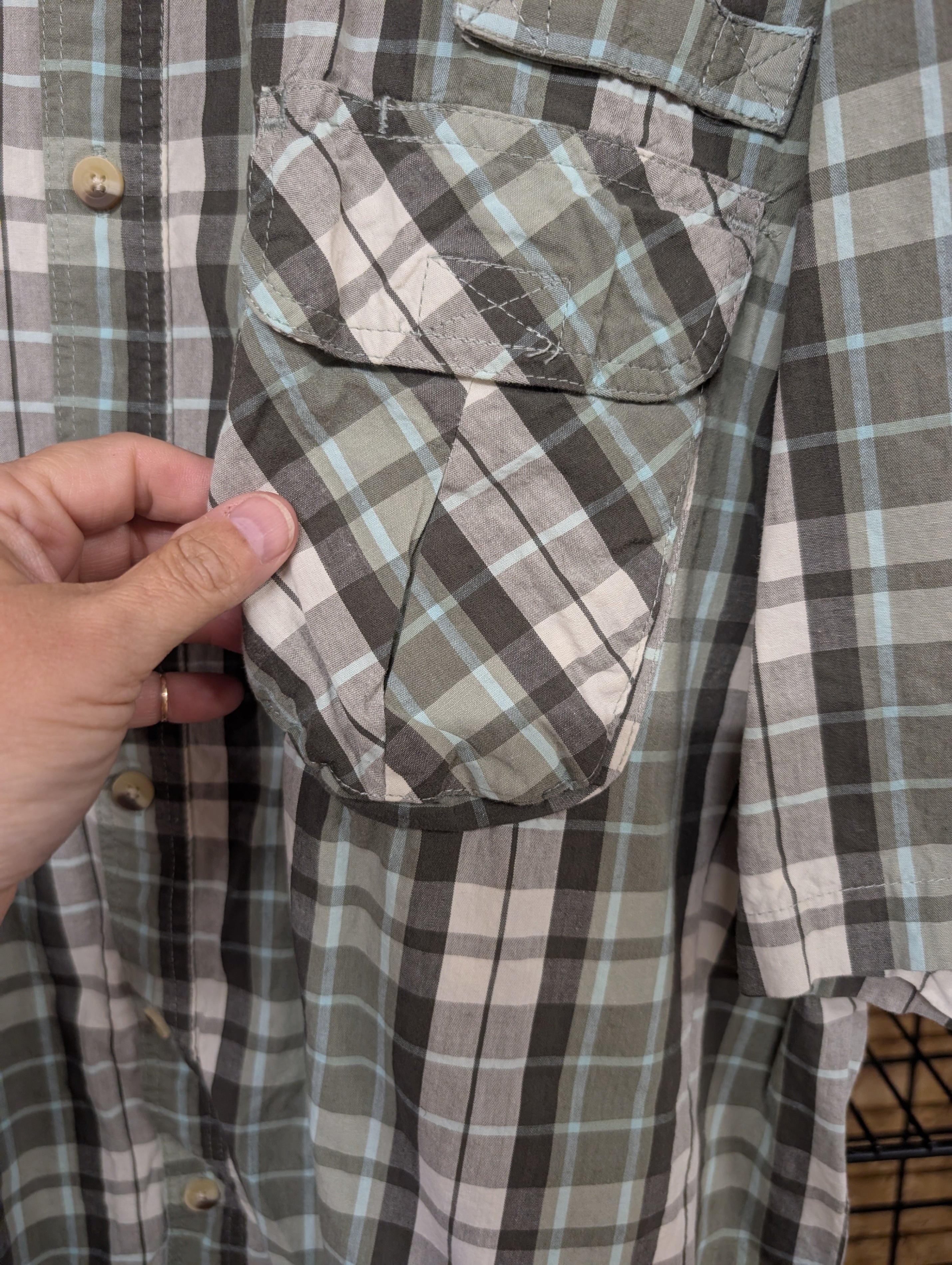 Canyon Creek Men's Plaid Short Sleeve Shirt 2XL - Image 2