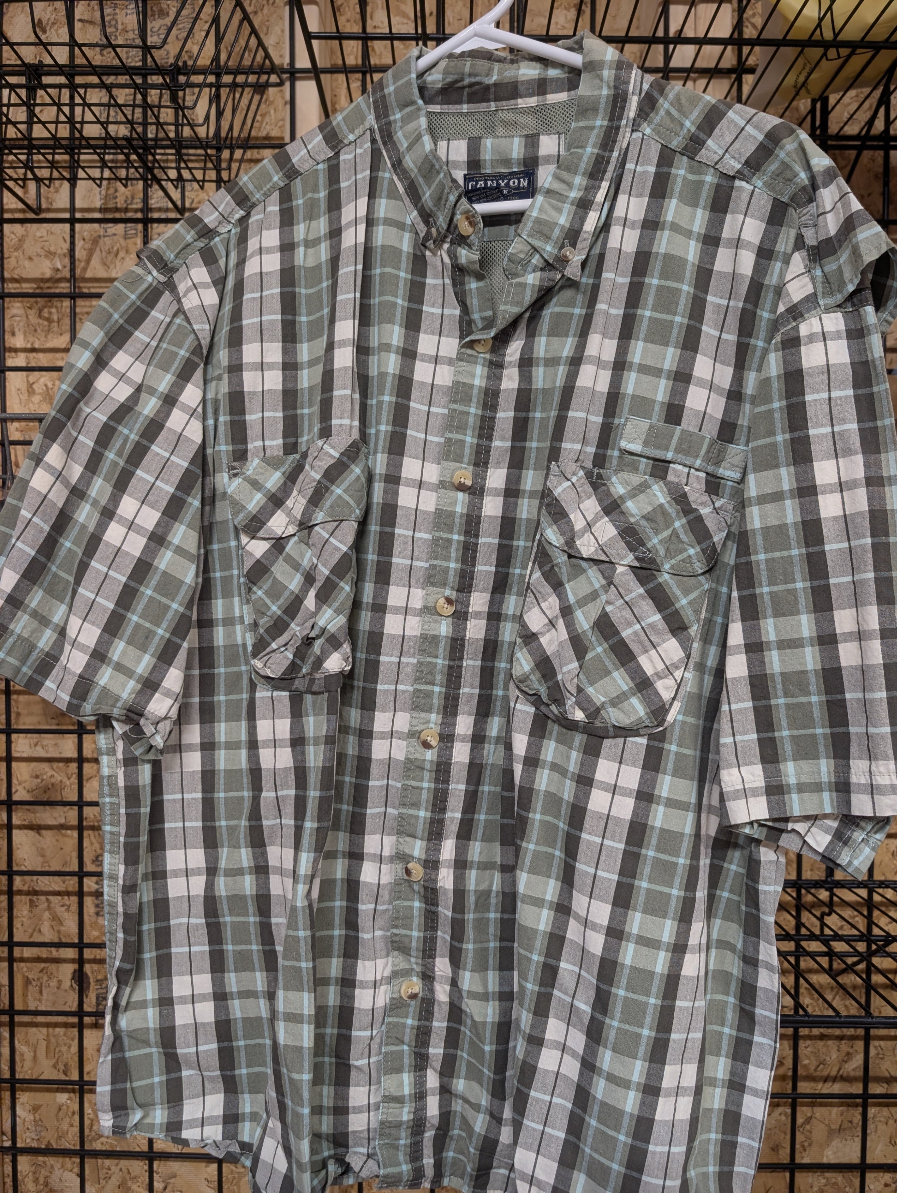 Canyon Creek Men's Plaid Short Sleeve Shirt 2XL - Image 1
