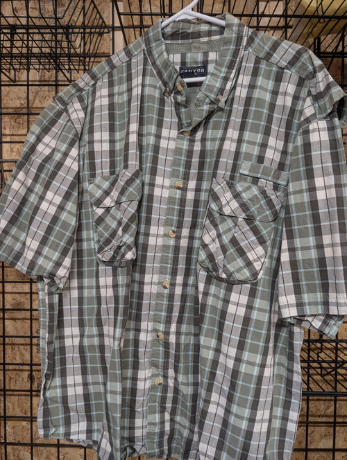 Canyon Creek Men's Plaid Short Sleeve Shirt 2XL - Image 1