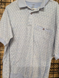 David Taylor Men's XL Polo Shirt Blue Pattern - Image 1