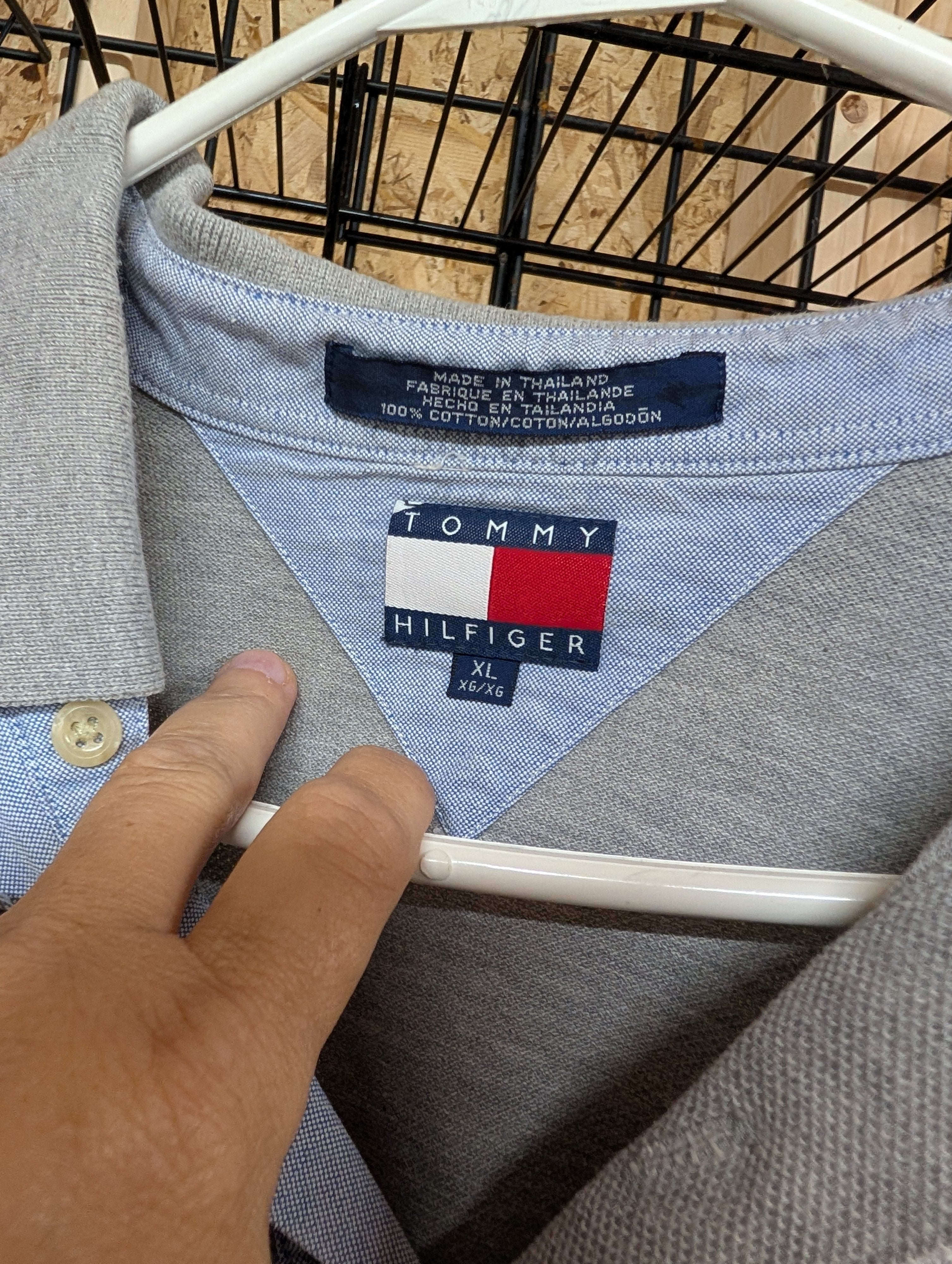 Tommy Hilfiger Men's Polo Shirt XL Gray 100% Cotton - Image 2