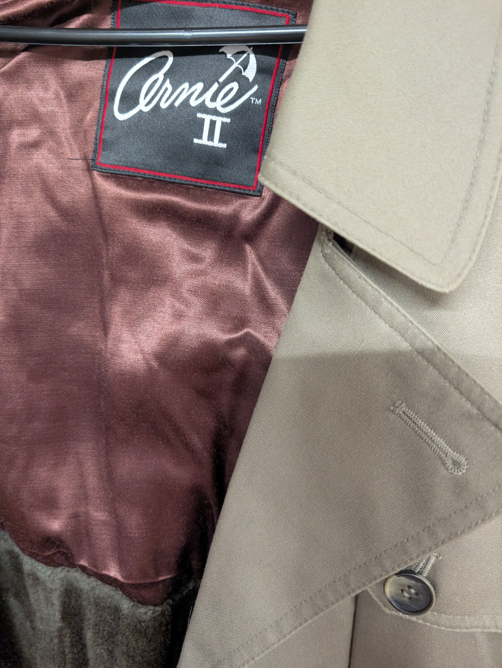 Cornie II Men's Trench Coat Size 40 Reg - Image 2